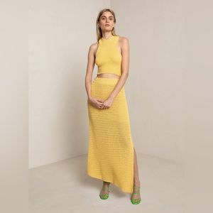 ALC knit yellow skirt
